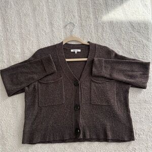 Women's Maroon Cardigan Sweater